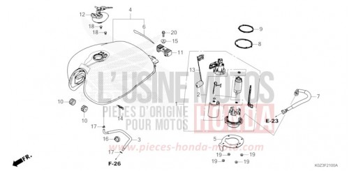 RESERVOIR A CARBURANT/POMPE A CARBURANT GB350SS de 2025